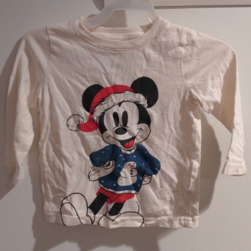 Cute Mickey wearing snowman/santa